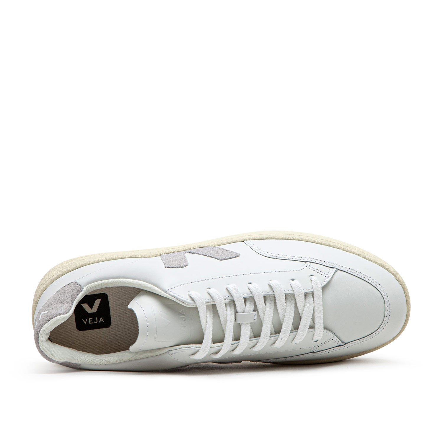 Veja V-12 Leather (White / Grey)